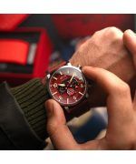 AVI-8 Dambuster Gibson Dual Time Chronograph Airfix Edition Hazard Red Dial AV-4107-04 Men's Watch