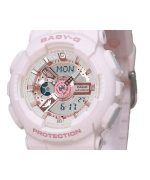 Casio Baby-G Analog Digital Aqua Planet Collaboration Pink Bio Based Resin Quartz BA-110AQ-4A 200M Womens Watch