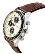 Fossil Sport Tourer Chronograph Brown Leather Strap Cream Dial Quartz FS6042 Men's Watch