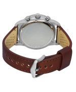 Fossil Sport Tourer Chronograph Brown Leather Strap Cream Dial Quartz FS6042 Men's Watch