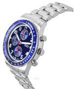 Fossil Sport Tourer Chronograph Stainless Steel Blue Dial Quartz FS6047 Men's Watch