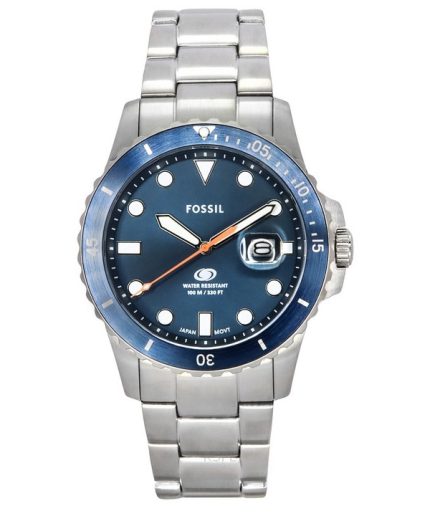 Fossil Blue Dive Stainless Steel Blue Dial Quartz FS6050 100M Men's Watch