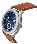 Fossil Machine Chronograph Leather Strap Blue Dial Quartz FS6059 Men's Watch