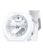 Casio G-Shock Analog Digital White Resin Bio Based Strap Silver Dial Quartz GMA-P2100VA-7A 200M Womens Watch