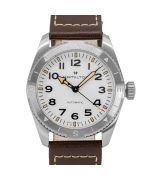 Hamilton Khaki Field Expedition Leather Strap White Dial Automatic H70225510 100M Men's Watch