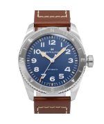 Hamilton Khaki Field Expedition Leather Strap Blue Dial Automatic H70225540 100M Men's Watch