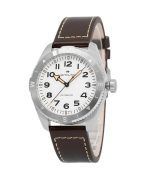 Hamilton Khaki Field Expedition Leather Strap White Dial Automatic H70315510 100M Men's Watch