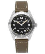 Hamilton Khaki Field Expedition Leather Strap Black Dial Automatic H70315830 100M Men's Watch