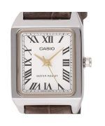 Casio Standard Analog Chrome Plated Leather Strap White Dial Quartz LTP-V007L-7B2 Women's Watch