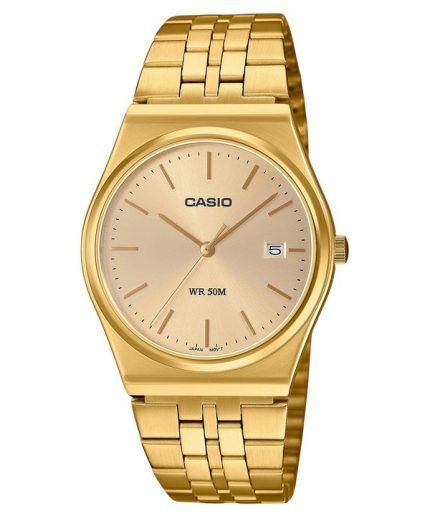 Casio Standard Analog Gold Tone Stainless Steel Gold Dial Quartz MTP-B145G-9AV Unisex Watch