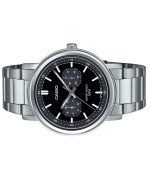 Casio Standard Analog Stainless Steel Black Dial Quartz MTP-E335D-1EV Men's Watch