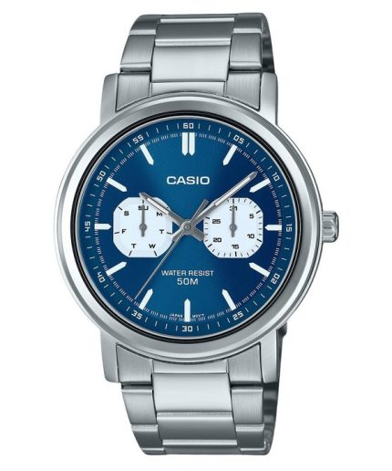 Casio Standard Analog Stainless Steel Blue Dial Quartz MTP-E335D-2E1V Men's Watch