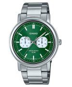 Casio Standard Analog Stainless Steel Green Dial Quartz MTP-E335D-3EV Men's Watch