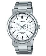 Casio Standard Analog Stainless Steel White Dial Quartz MTP-E335D-7EV Men's Watch