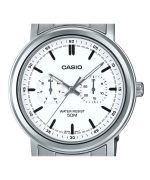 Casio Standard Analog Stainless Steel White Dial Quartz MTP-E335D-7EV Men's Watch