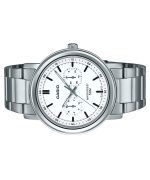 Casio Standard Analog Stainless Steel White Dial Quartz MTP-E335D-7EV Men's Watch