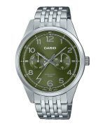 Casio Standard Analog Stainless Steel Green Dial Quartz MTP-E340D-3AV Men's Watch