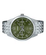 Casio Standard Analog Stainless Steel Green Dial Quartz MTP-E340D-3AV Men's Watch