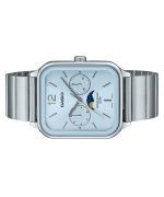 Casio Standard Analog Moon Phase Stainless Steel Baby Blue Dial Quartz MTP-M305D-2AV Men's Watch