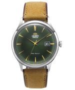 Orient Bambino Version 4 Leather Strap Green Dial Automatic RA-AC0P01E10B Men's Watch