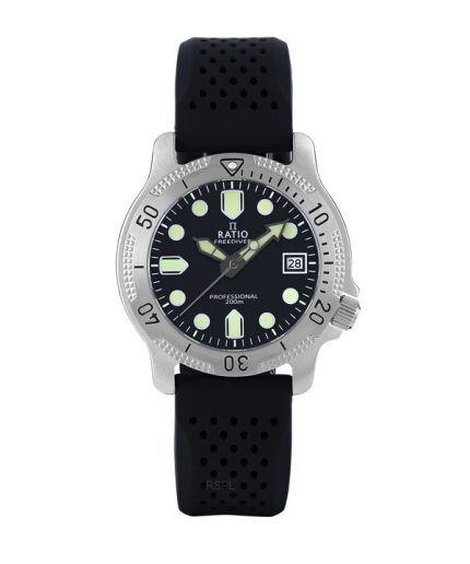 Ratio FreeDiver Professional Sapphire Black Dial Quartz RTF021 200M Men's Watch