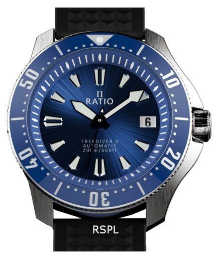 Ratio FreeDiver X Ocean Blue With Blue Ceramic Inlay Automatic RTX003 200M Men's Watch