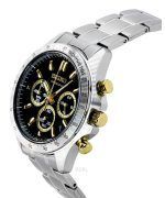 Seiko Spirit Chronograph Stainless Steel Black Dial Quartz SBTR015 100M Men's Watch