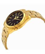 Seiko 5 Sports Gold Tone Stainless Steel Black Dial 21 Jewels Automatic SNKL50K1 Men's Watch