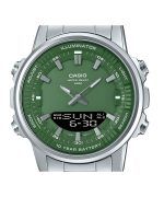 Casio Analog Digital Stainless Steel Green Dial Quartz AMW-880D-3AV Men's Watch