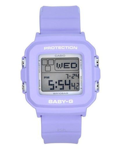 Casio Baby-G Plus Digital 30th Anniversary Purple Resin Strap Quartz BGD-10K-6 100M Women's Watch With Special Holder