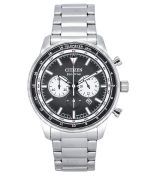 Citizen Eco-Drive Chronograph Stainless Steel Black Dial CA4500-91E 100M Men's Watch