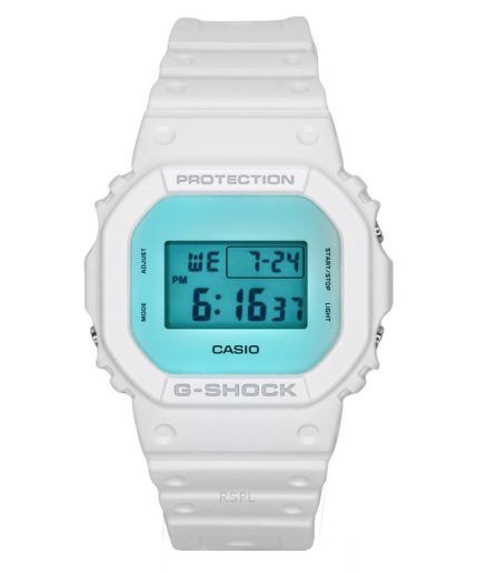 Casio G-Shock Digital White Resin Strap Quartz DW-5600TL-7 200M Men's Watch