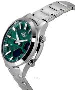 Casio Edifice Analog Digital Stainless Steel Green Dial Quartz EFV-C120D-3A 100M Men's Watch