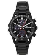 Casio Edifice Sospensione Analog Chronograph Black Ion Stainless Steel Black Dial Solar EQS-960DC-1AV 100M Men's Watch