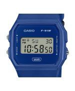 Casio POP Digital Blue Bio Based Resin Strap Quartz F-91WB-2A1 Unisex Watch