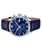 Festina Timeless Chronograph Leather Strap Blue Dial Quartz F16760-3 Men's Watch