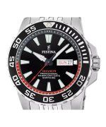 Festina The Originals Stainless Steel Black Dial Quartz Diver's F20661-3 200M Men's Watch