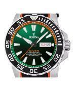 Festina The Originals Rubber Strap Green Dial Quartz Diver's F20662-2 200M Men's Watch