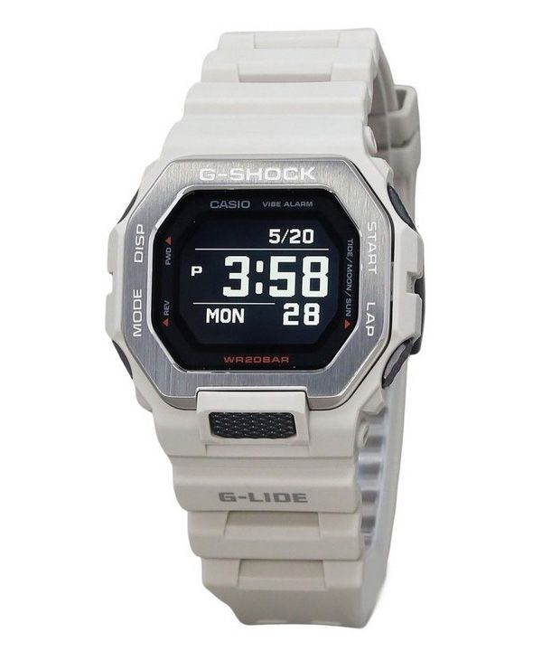 Casio G-Shock G-Lide Digital Smartphone Link Grey Resin Strap Quartz GBX-100-8 200M Men's Watch