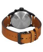 Iron Annie Flight Control Dual Time Leather Strap Black Dial Quartz 51442 Mens Watch