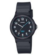 Casio Pop Analog Black Bio Based Resin Strap Black Dial Quartz LQ-24B-1B Women's Watch