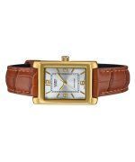 Casio Standard Analog Brown Leather Strap Silver Dial Quartz LTP-1234GLL-7A Women's Watch