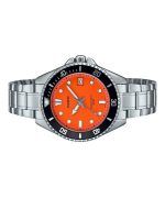 Casio Standard Analog Stainless Steel Orange Dial Quartz MDV-10D-4A1V Men's Watch