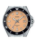 Casio Standard Analog Stainless Steel Salmon Dial Quartz MDV-10D-4A2V Men's Watch