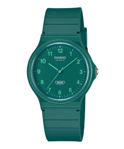 Casio POP Analog Bio Based Resin Strap Green Dial Quartz MQ-24B-3B Unisex Watch