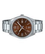 Casio Standard Analog Ion Plated Stainless Steel Brown Dial Quartz MTP-1302DD-5AV Men's Watch