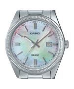 Casio Standard Analog Ion Plated Stainless Steel Mother Of Pearl Quartz MTP-1302DS-7AV Men's Watch