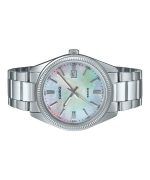 Casio Standard Analog Ion Plated Stainless Steel Mother Of Pearl Quartz MTP-1302DS-7AV Men's Watch