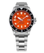 Ratio FreeDiver GMT Series Sapphire Stainless Steel Orange Dial Automatic RTF055 200M Men's Watch