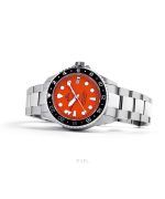 Ratio FreeDiver GMT Series Sapphire Stainless Steel Orange Dial Automatic RTF055 200M Men's Watch